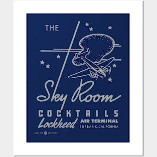 Vintage Sky Room Cocktail Lounge Los Angeles Posters and Art